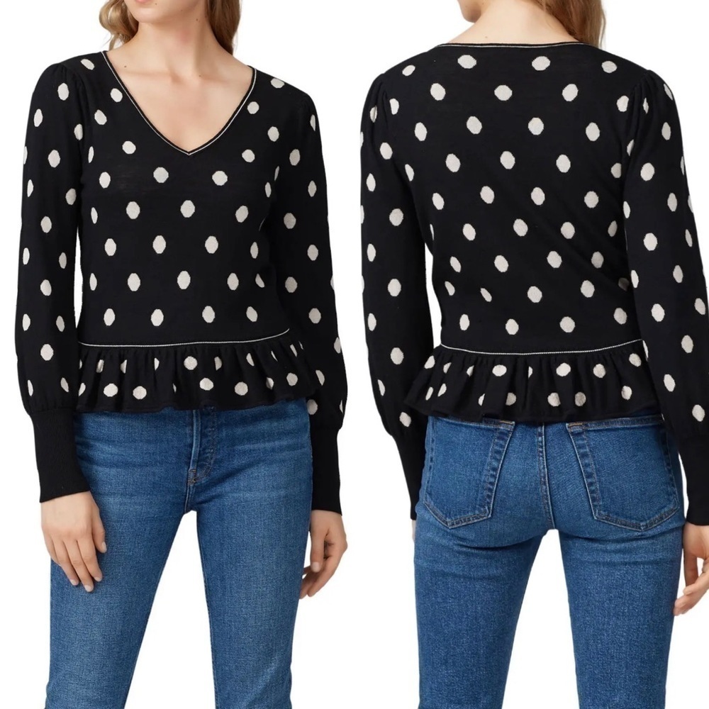 Rebecca Taylor Jacquard Dot Sweater